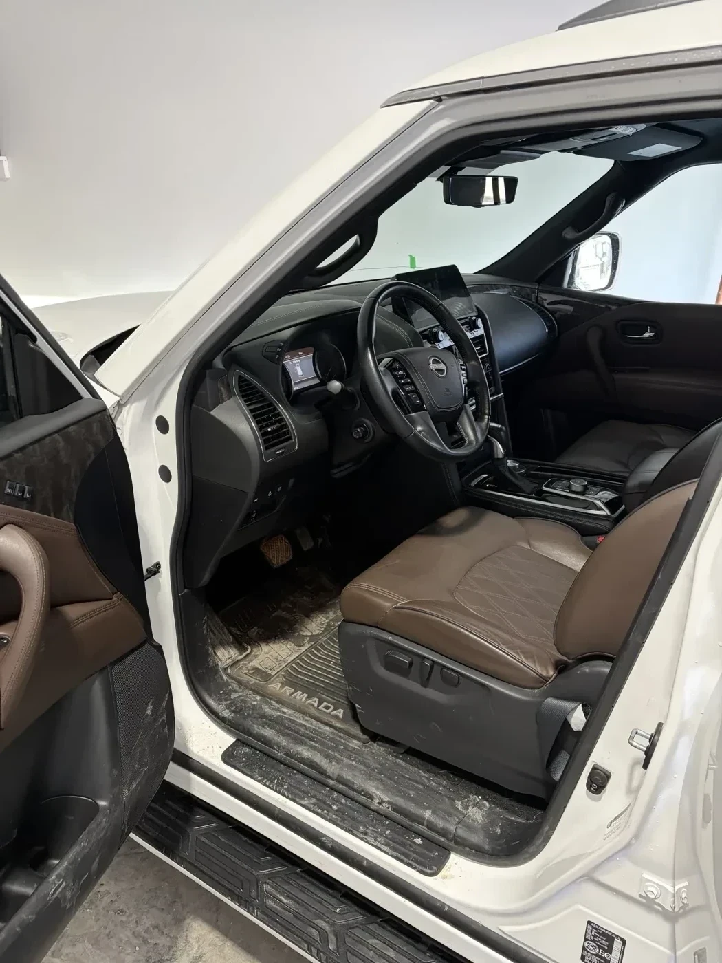 Nissan Armada interior before detailing by Kirpa Car Care