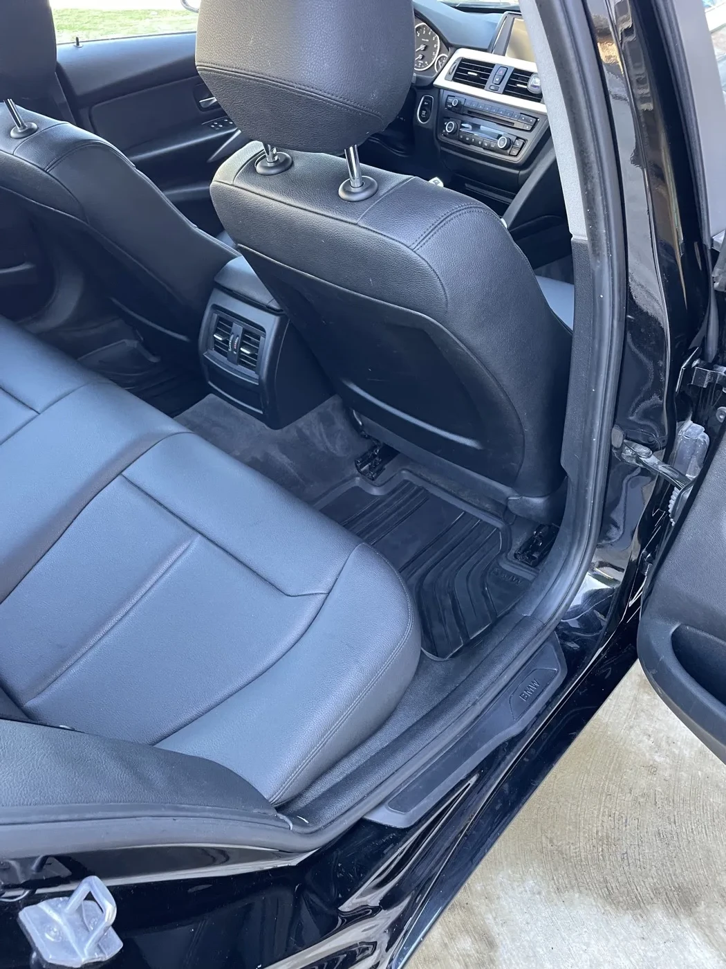BMW 3 Series interior after detailing — close up