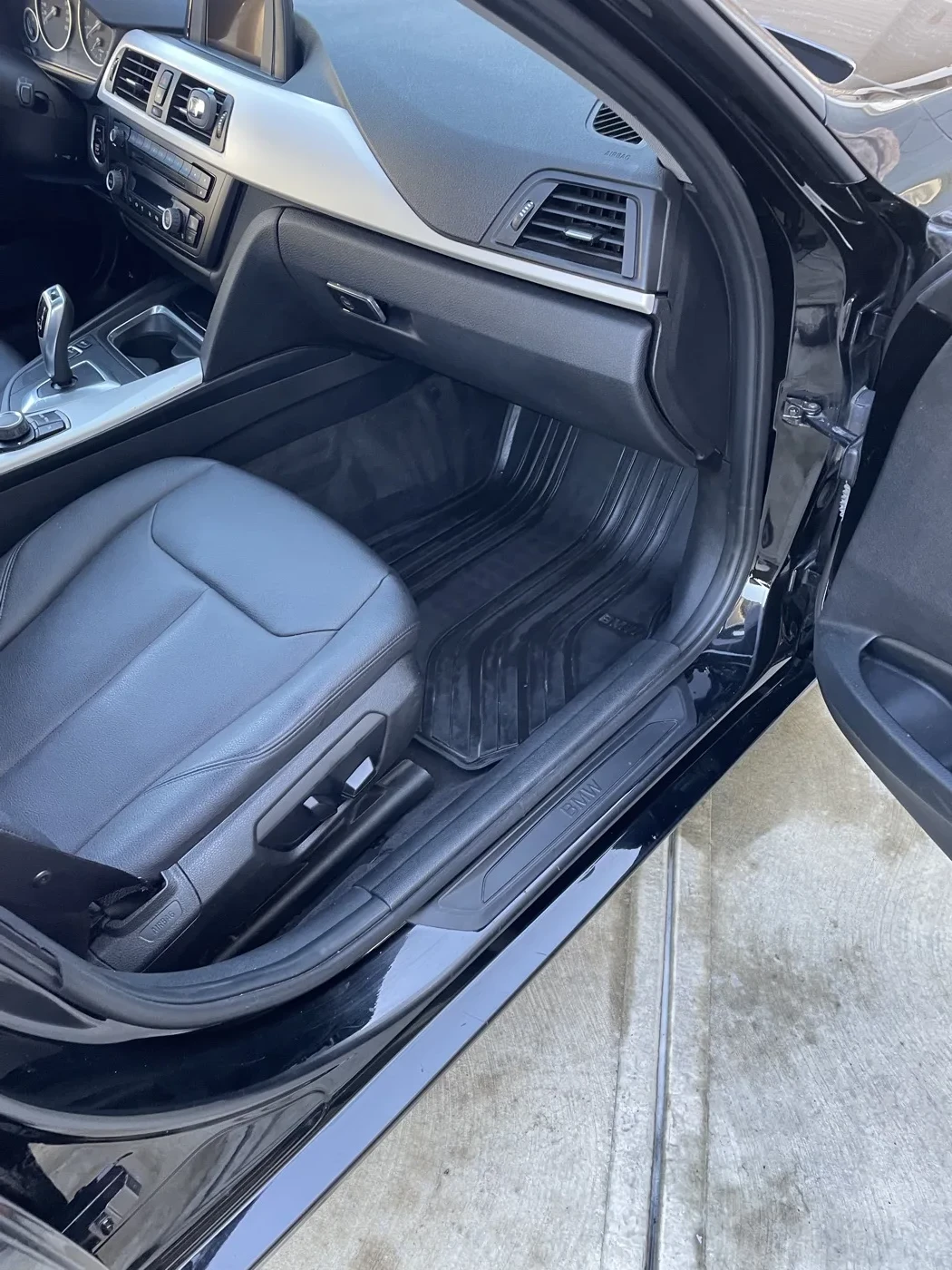 BMW 3 Series interior after detailing — close up