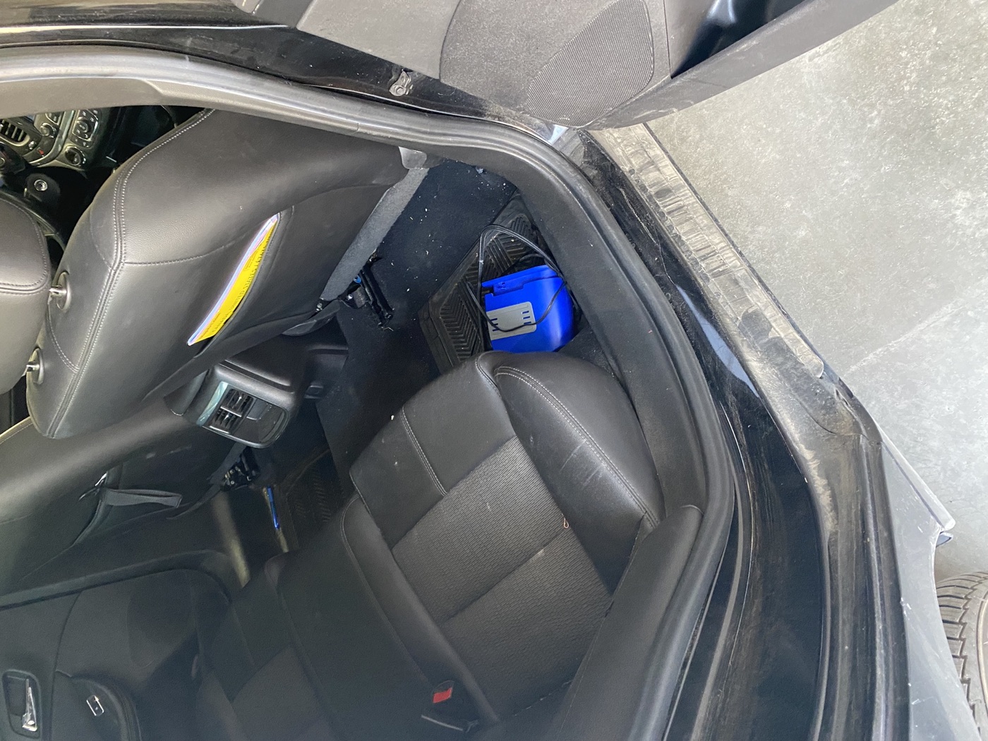 Chevrolet Malibu interior before detailing — close up