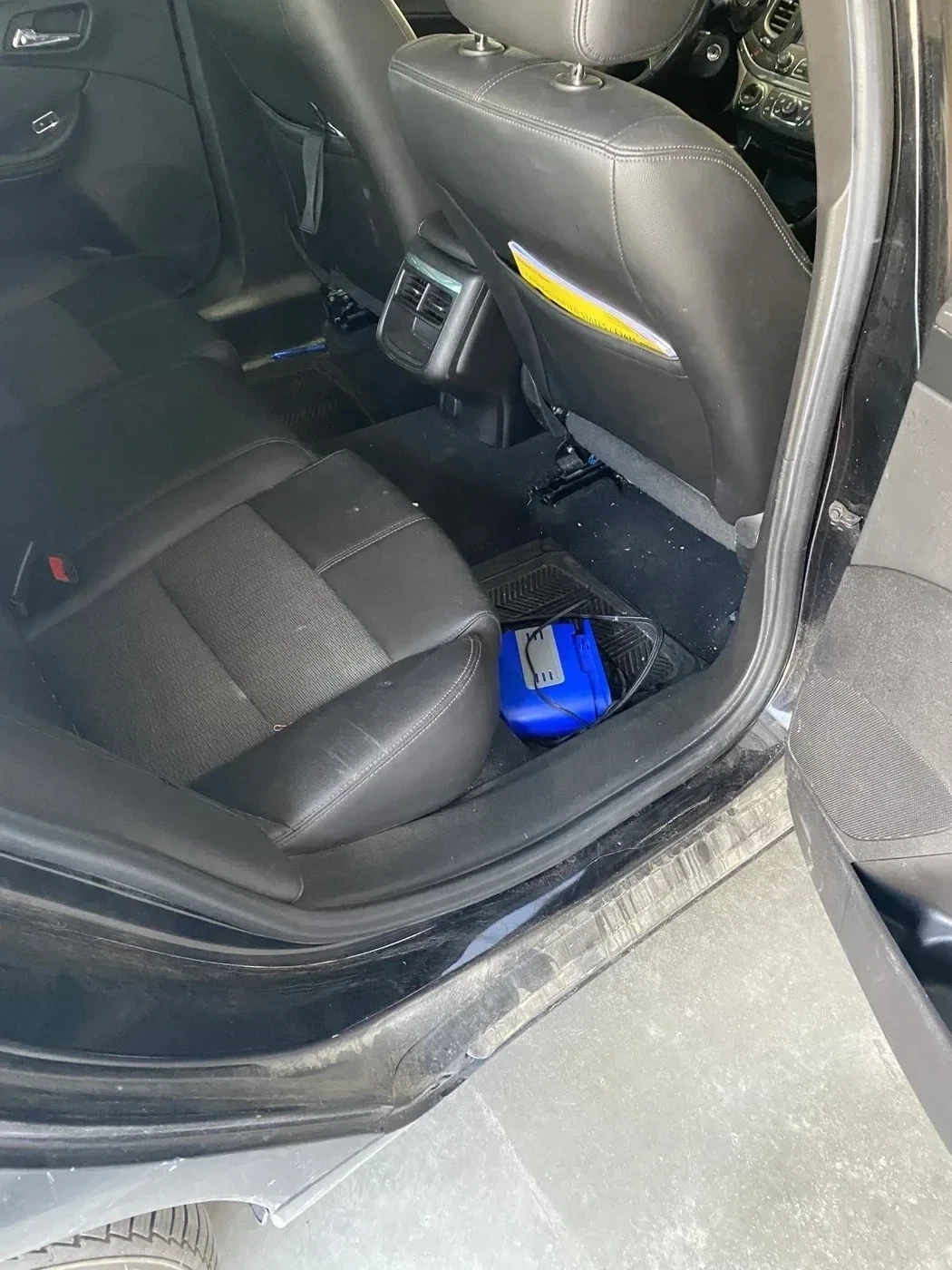 Chevrolet Malibu interior before detailing — close up