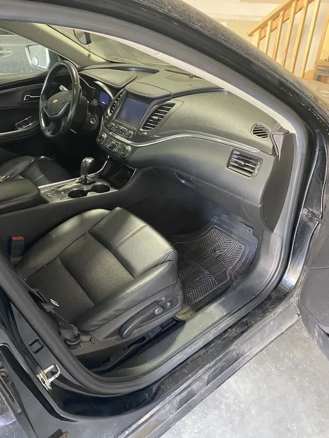 Chevrolet Malibu interior before detailing — close up