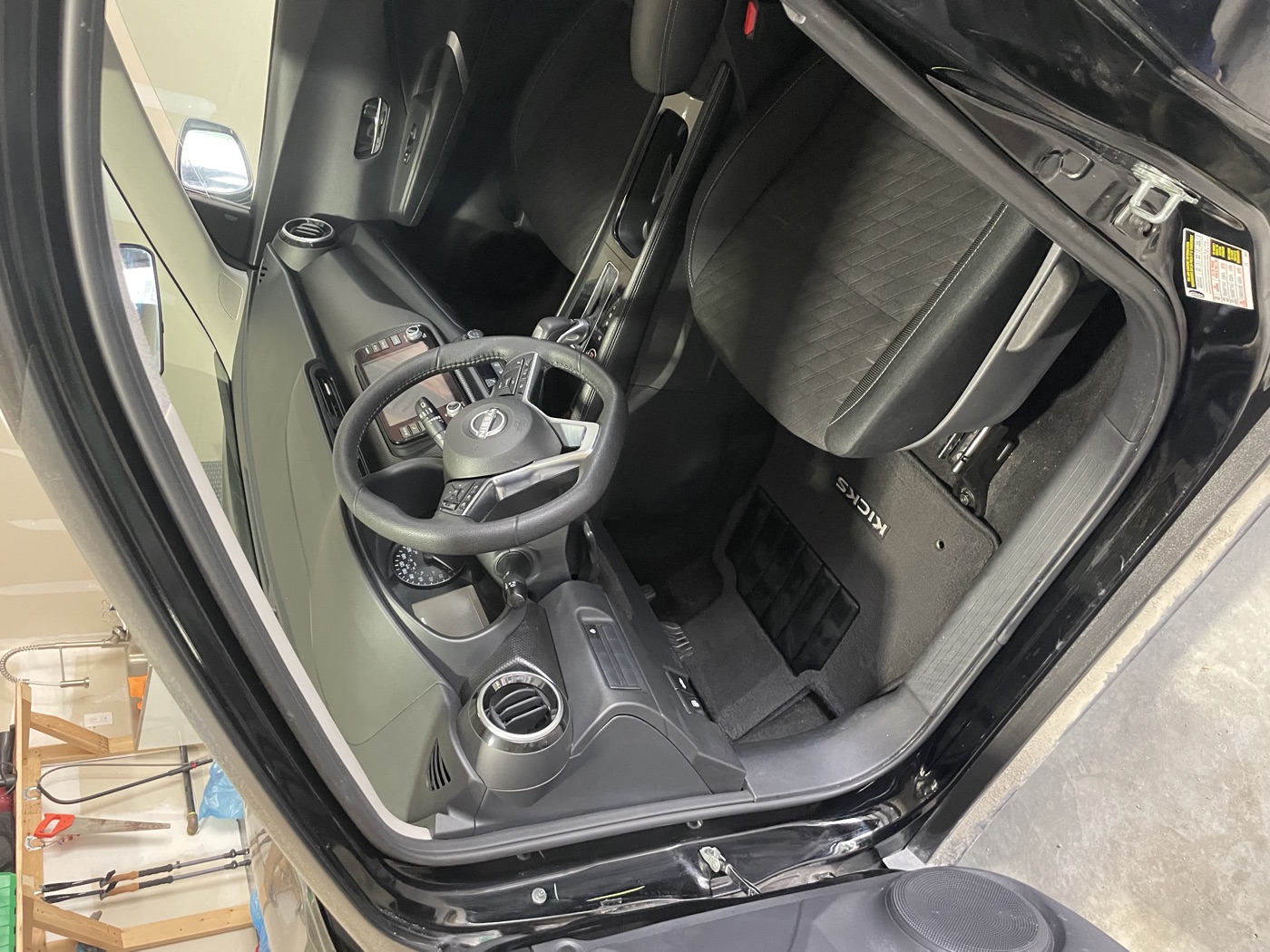 Nissan Kicks interior after professional detailing by Kirpa Car Care