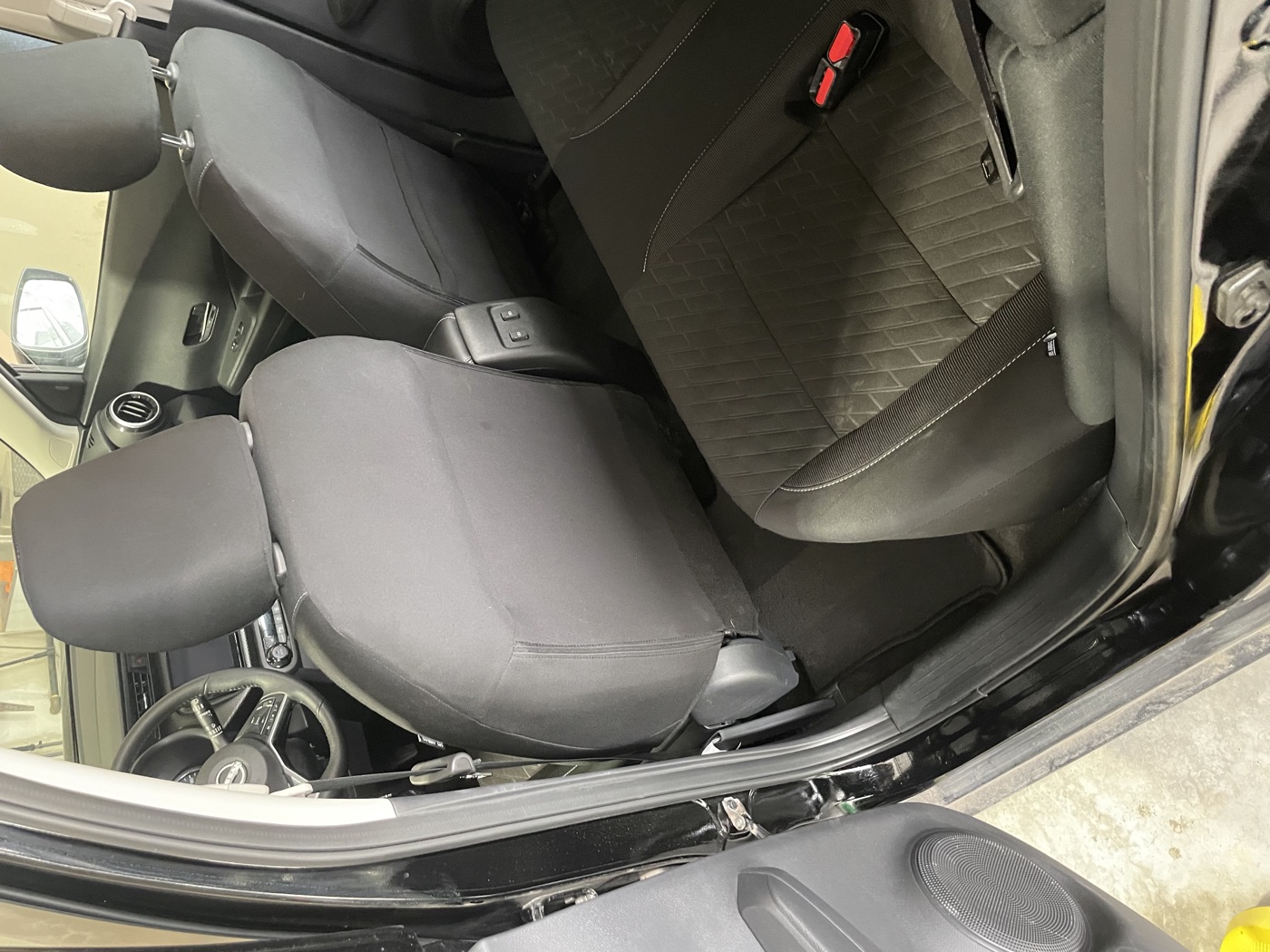 Nissan Kicks interior after detailing — close up