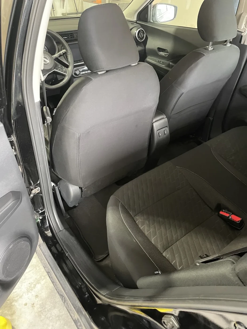 Nissan Kicks interior after detailing — close up