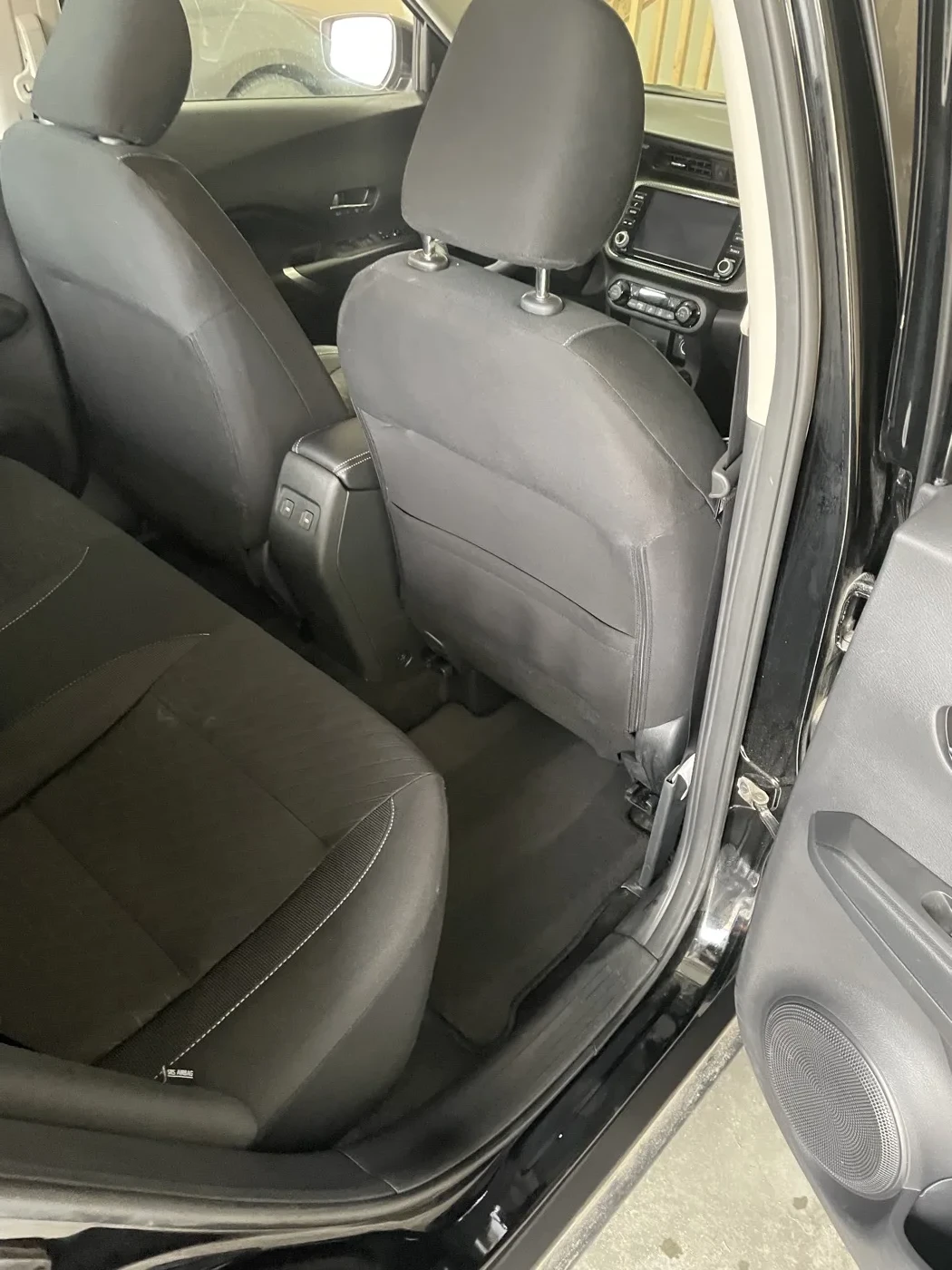 Nissan Kicks interior after detailing — close up
