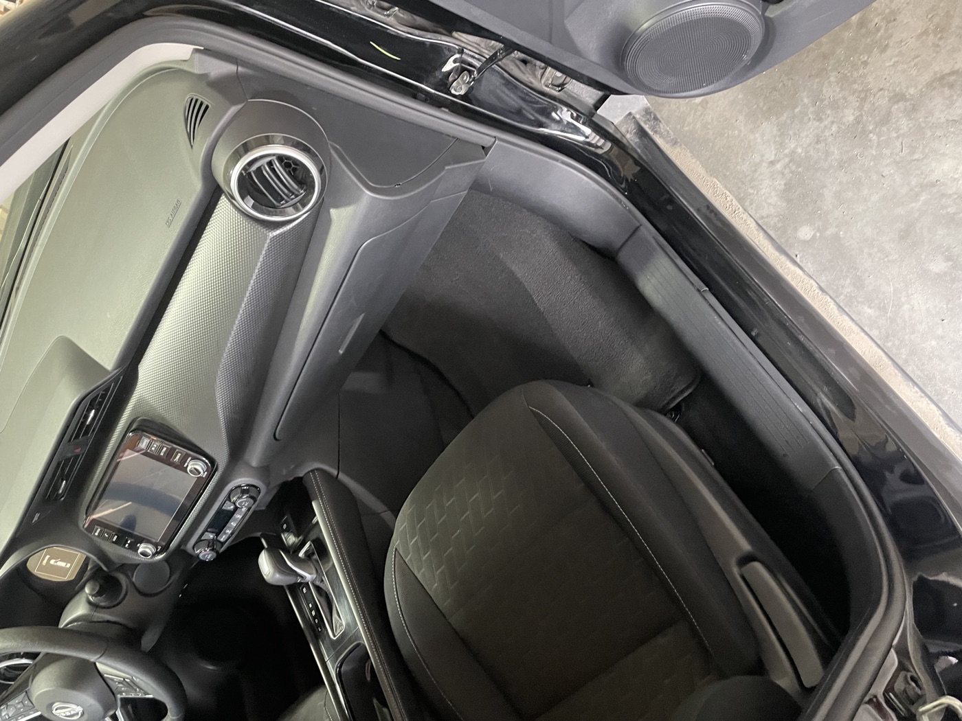 Nissan Kicks interior after detailing — close up