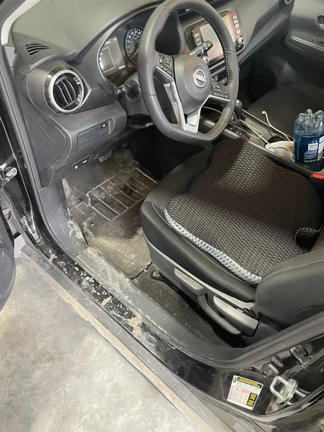 Nissan Kicks interior before detailing by Kirpa Car Care