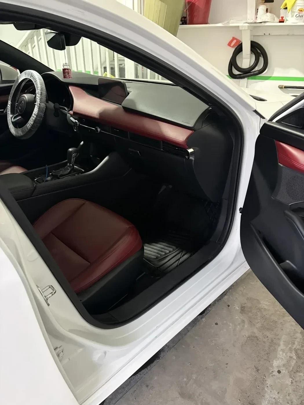 Mazda 3 interior after detailing — close up