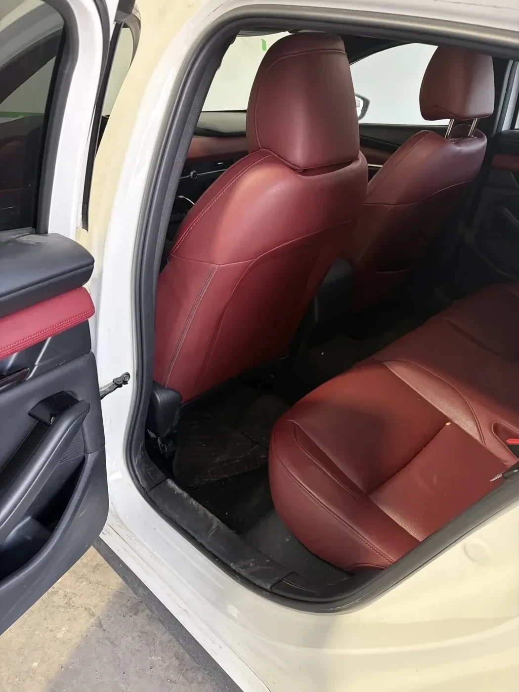 Mazda 3 interior before detailing — close up