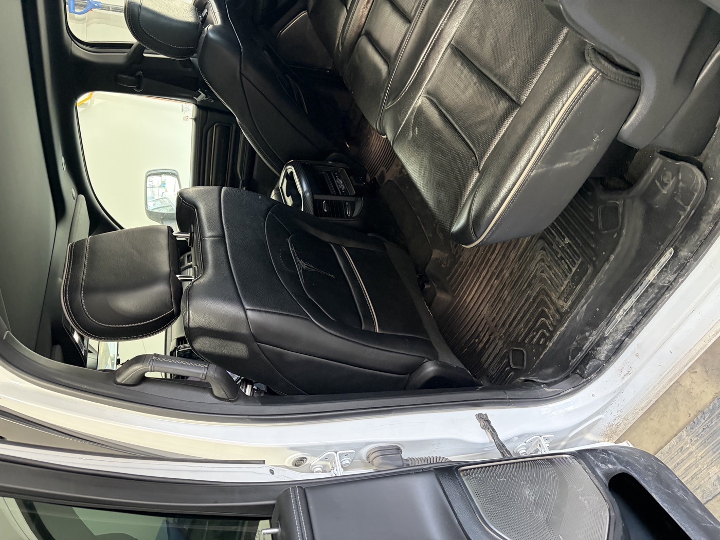 RAM 1500 interior before detailing — close up